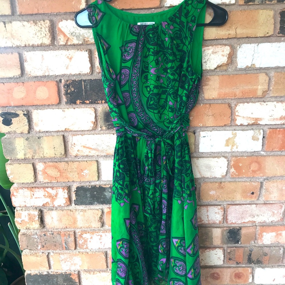 Anthropologie Nieves Lavi Silk Dress